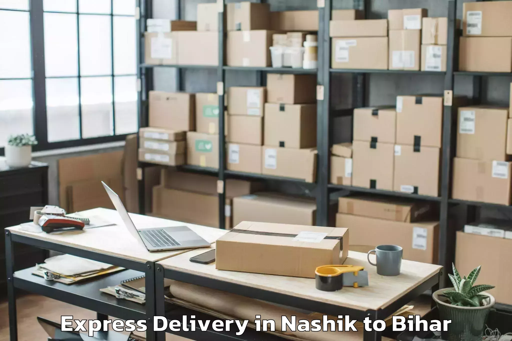 Book Nashik to Laukaha Express Delivery Online